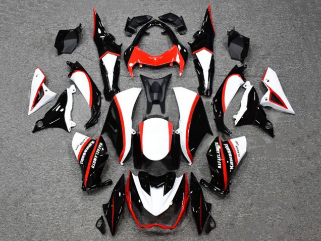 2014-2019 Glossy Black White Red Kawasaki Z1000 Motorcycle Fairings