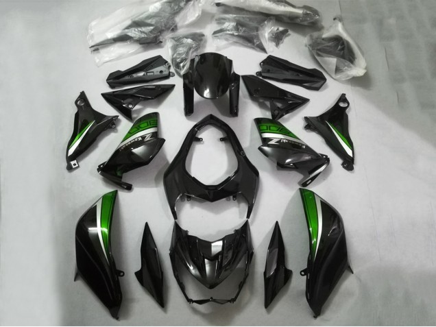 2013-2018 Glossy Black Green Silver Kawasaki Z800 Motorcycle Fairings