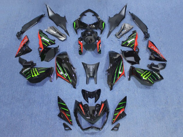 2013-2018 Black Red Green Kawasaki Z800 Motorcycle Fairings