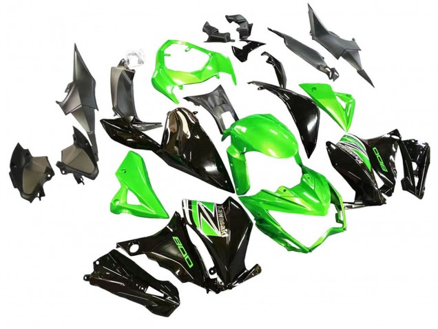 2013-2018 Green Glossy Black Kawasaki Z800 Motorcycle Fairings