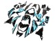2013-2018 Light Blue Glossy Black Kawasaki Z800 Motorcycle Fairings