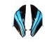 2013-2018 Light Blue Glossy Black Kawasaki Z800 Motorcycle Fairings