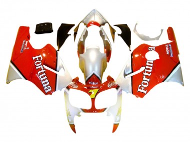 2000-2001 Silver Red Fortuna Motul 7 Kawasaki ZX12R Motorcycle Fairings