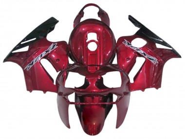 2002-2006 Candy Red Black Kawasaki ZX12R Motorcycle Fairings
