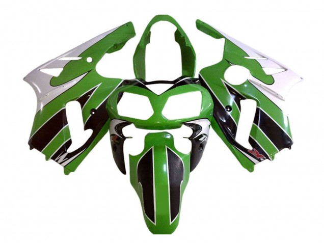 2002-2006 White Green Black Kawasaki ZX12R Motorcycle Fairings
