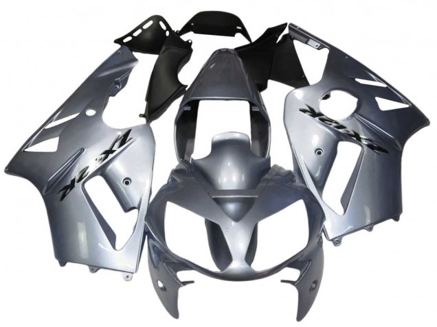 2002-2006 Silver Kawasaki ZX12R Motorcycle Fairings