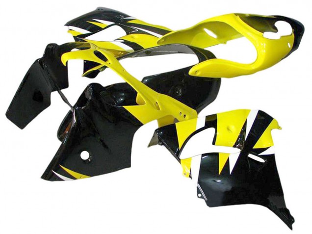 2002-2006 Yellow Black Kawasaki ZX12R Motorcycle Fairings