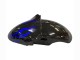 2000-2001 Glossy Black Blue Flame White Kawasaki ZX9R Motorcycle Fairings