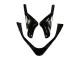 2000-2001 Glossy Black Blue Flame White Kawasaki ZX9R Motorcycle Fairings