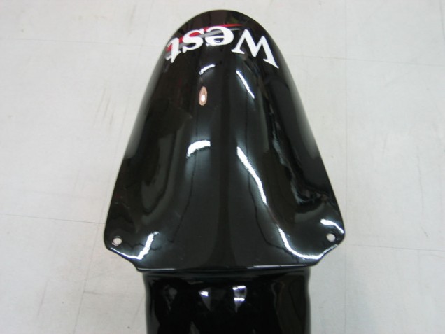 2000-2001 Glossy Black White West Kawasaki ZX9R Motorcycle Fairings