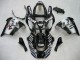 2000-2001 Glossy Black White West Kawasaki ZX9R Motorcycle Fairings