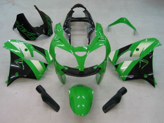 2000-2001 Green Silver Black Kawasaki ZX9R Motorcycle Fairings