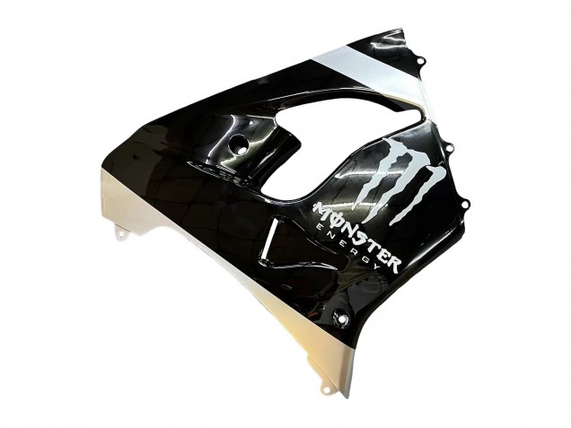 2002-2003 Silver Glossy Black Monster Elf Kawasaki ZX9R Motorcycle Fairings