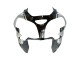 2002-2003 Silver Glossy Black Monster Elf Kawasaki ZX9R Motorcycle Fairings