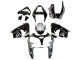 2002-2003 Silver Glossy Black Monster Elf Kawasaki ZX9R Motorcycle Fairings