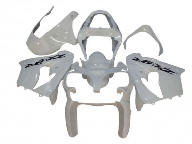 2002-2003 White Black Decal Kawasaki ZX9R Motorcycle Fairings