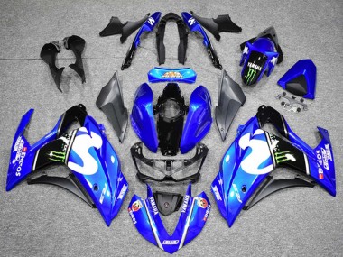 2015-2018 Blue Black Green Monster Yamaha YZF R3 Motorcycle Fairings