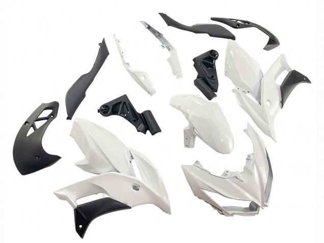 2015-2021 White Matte Black Kawasaki Versys 650 Motorcycle Fairings