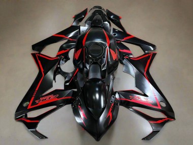 2021-2023 Glossy Black Red Stripe Honda CBR650R Motorcycle Fairings