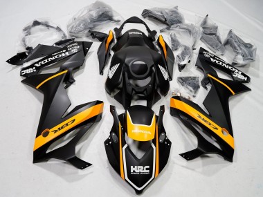 2021-2023 Matte Black Yellow HRC Honda CBR650R Motorcycle Fairings