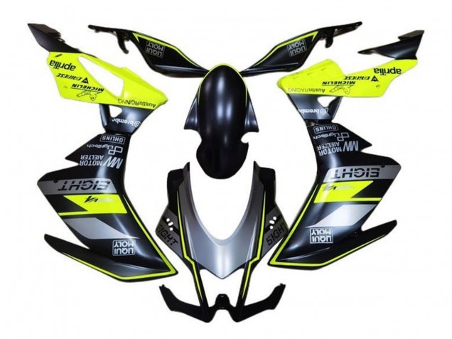 2016-2020 Matte Black Grey Yellow Aprilia RSV4 1000 Motorcycle Fairings