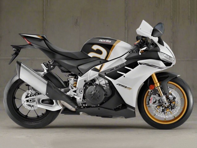 2021-2024 White Black Gold Aprilia RSV4 1100 Motorcycle Fairings