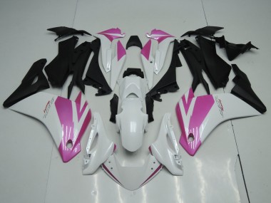 2002-2006 White Pink Matte Black Honda CBR125R Motorcycle Fairings