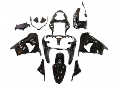 2000-2001 Glossy Black White Decal Kawasaki ZX9R Motorcycle Fairings