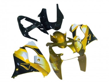 2002-2003 Yellow White Black Kawasaki ZX9R Motorcycle Fairings