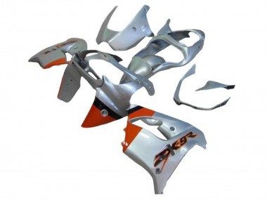 2002-2003 Silver Orange Black Kawasaki ZX9R Motorcycle Fairings