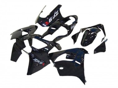 2002-2003 Glossy Black Kawasaki ZX9R Motorcycle Fairings