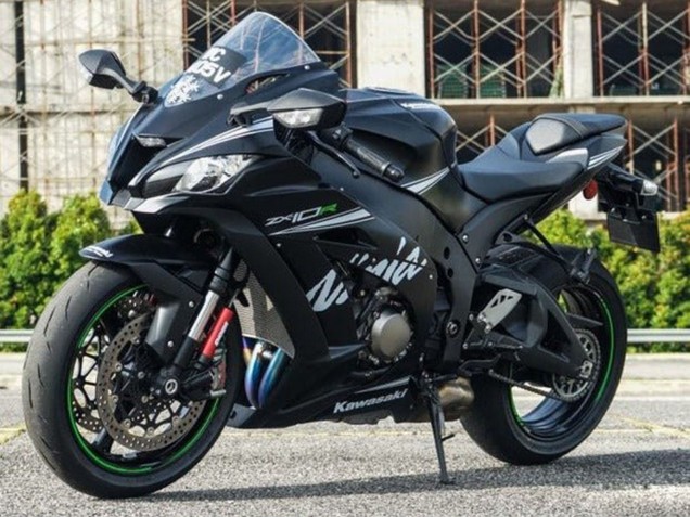 2016-2020 Matte Black White Green Kawasaki ZX10R Motorcycle Fairings