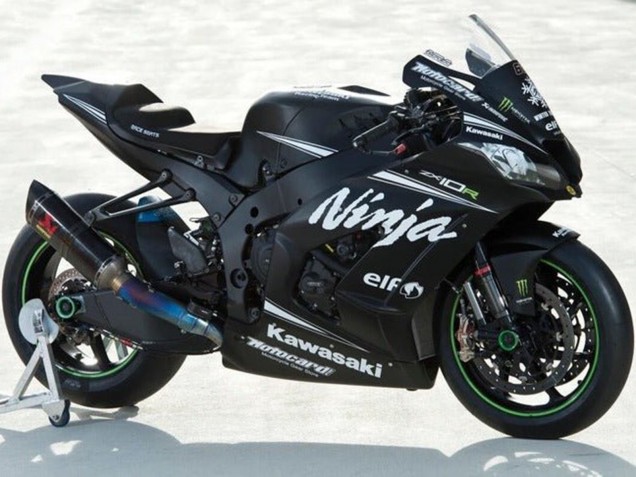 2016-2020 Matte Black White Elf Ninja Kawasaki ZX10R Motorcycle Fairings