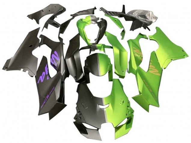 2021-2025 Matte Black Matte Green Split Kawasaki ZX10R Motorcycle Fairings