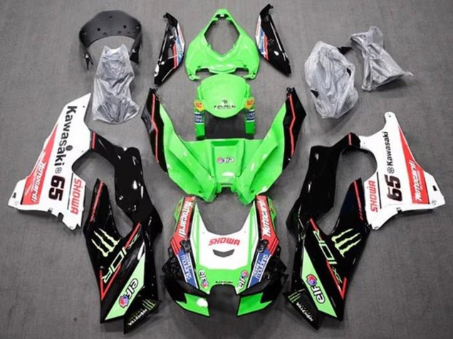 2021-2025 Green Black Red White Blue Showr Elf Monster 65 Kawasaki ZX10R Motorcycle Fairings