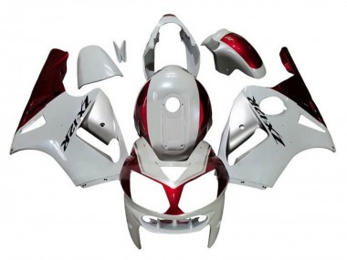 2000-2001 White Silver Red Black Kawasaki ZX12R Motorcycle Fairings