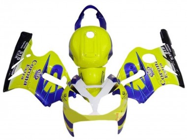 2000-2001 Yellow White Blue Corona Extra Kawasaki ZX12R Motorcycle Fairings
