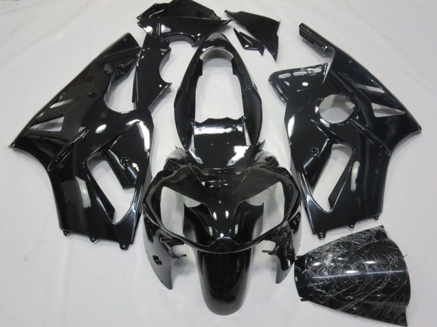 2000-2001 Glossy Black Kawasaki ZX12R Motorcycle Fairings
