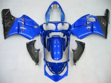 2002-2006 Blue Glossy Black Kawasaki ZX12R Motorcycle Fairing