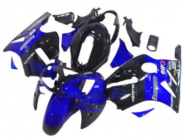 2002-2006 Blue Glossy Black Elf Bridgestone Monster Kawasaki ZX12R Motorcycle Fairings