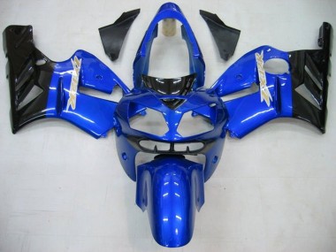 2002-2006 Blue Glossy Black Kawasaki ZX12R Motorcycle Fairings