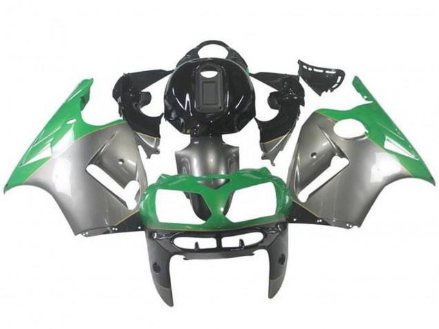 2002-2006 Silver Green Black Kawasaki ZX12R Motorcycle Fairings