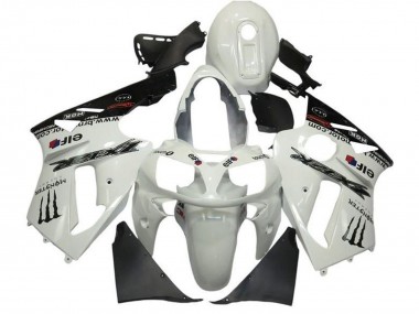2002-2006 Pearl White Black Elf Monster Kawasaki ZX12R Motorcycle Fairings