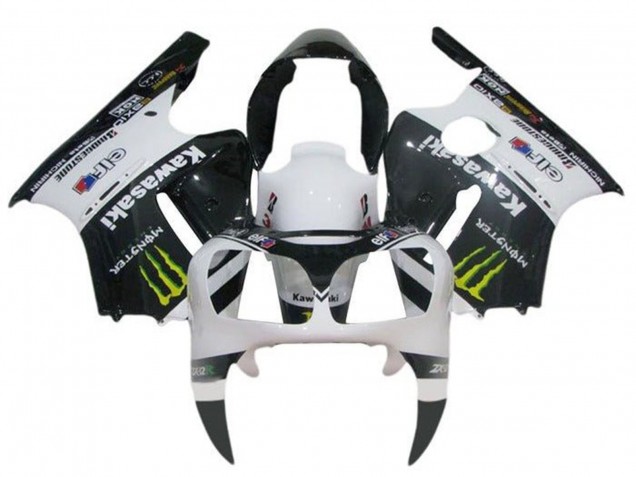 2002-2006 White Black Yellow Monster Kawasaki ZX12R Motorcycle Fairings