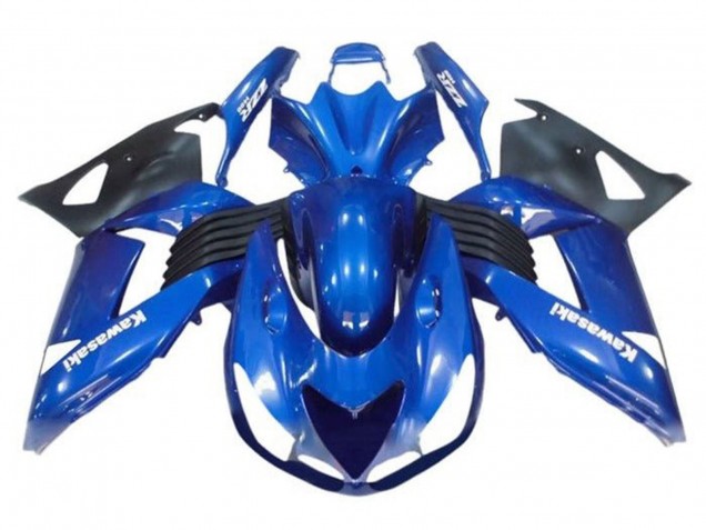 2006-2011 Blue Black White Decal Kawasaki ZX14R ZZR1400 Motorcycle Fairings