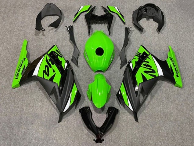 2013-2024 Green White Black Kawasaki EX300 Motorcycle Fairings