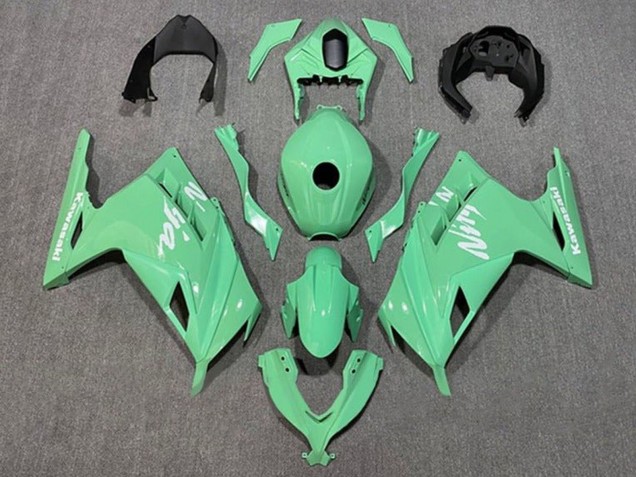 2013-2024 Light Green White Kawasaki EX300 Motorcycle Fairings