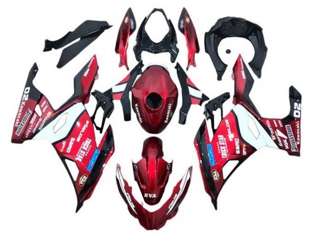 2018-2024 Red Blue White Trick Star Bridgestone Kawasaki Ninja 400 Motorcycle Fairings