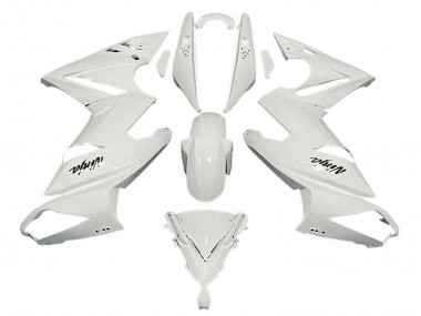 2009-2011 White Kawasaki Ninja 650 EX650 Motorcycle Fairings