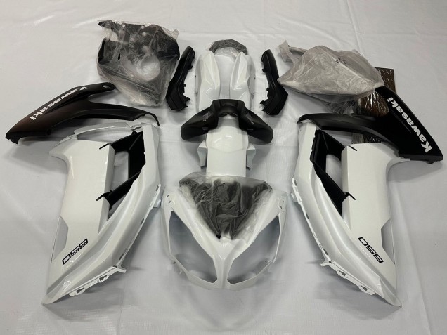 2012-2016 Pearl White Matte Black Kawasaki Ninja 650 EX650 Motorcycle Fairings